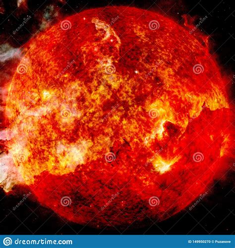 Extremely Hot Star Flaring Of Sun Elements Of This Image Furnished By