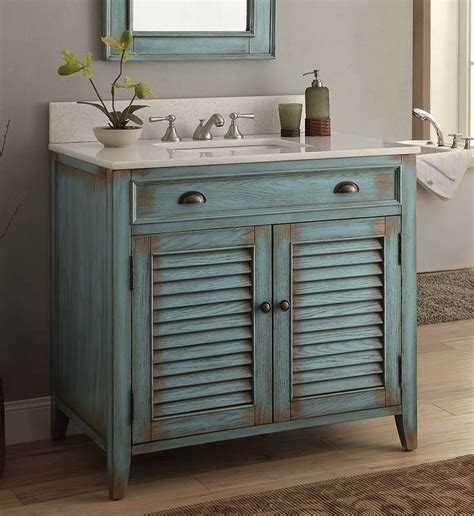 Take your bathroom to a whole new level by updating or replacing the vanity. 36" Blue Abbeville Bathroom Sink Vanity CF28884BU