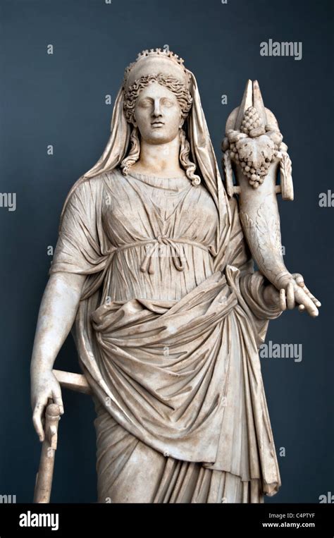 Marble Statue Of Fortuna Roman Goddess Of The Fortune And Stock Photo