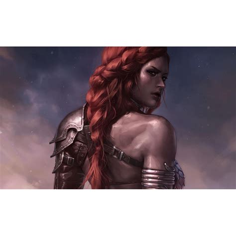 Red Sonja Birth Of The She Devil Pre Battle Version Unframed Art Print