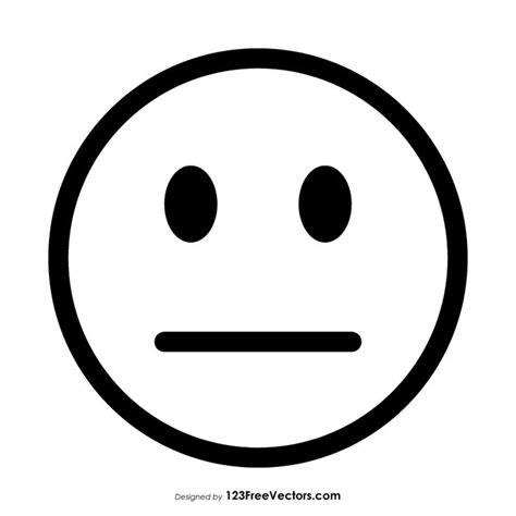 Neutral Face Emoji Outline Emoji Coloring Pages Emoji Emoji Pictures