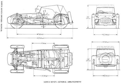 Lotus Seven Blueprint Lotus Car Land Rover Kit Cars
