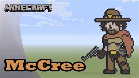 Minecraft Pixel Art Tutorial And Showcase Mccree Overwatch Youtube