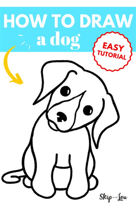 How To Draw A Dog Easy Tutorial Skip To My Lou