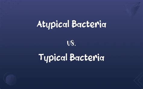 Atypical Bacteria Vs Typical Bacteria Whats The Difference