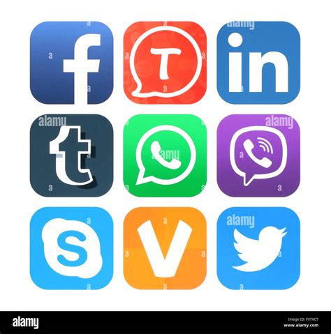 Facebook Whatsapp Logo Icon Ausgeschnittene Stockfotos Und Bilder Alamy