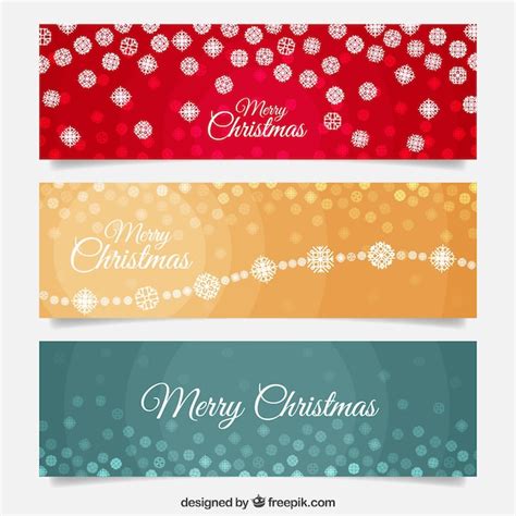Free Vector Elegant Christmas Banners