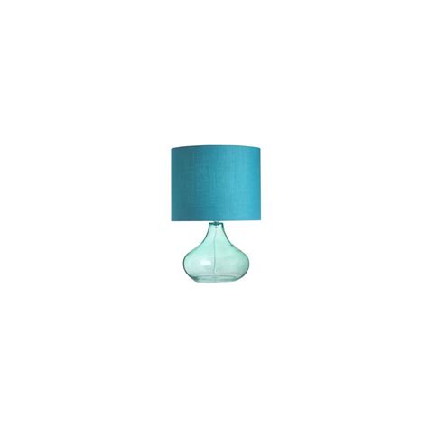 Endon Harrow Tlte Modern Glass Table Lamp With Teal Finish Lighting