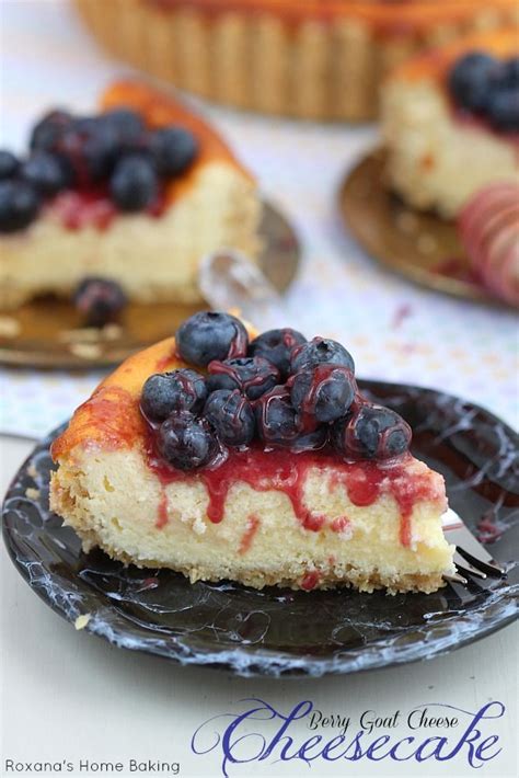 Goat Cheese Cheesecake From Drizzled With Berry