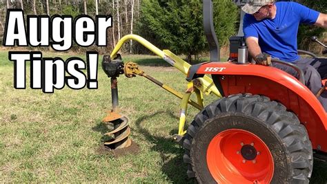 How To Use A Post Hole Digger Auger With Compact Tractor Youtube