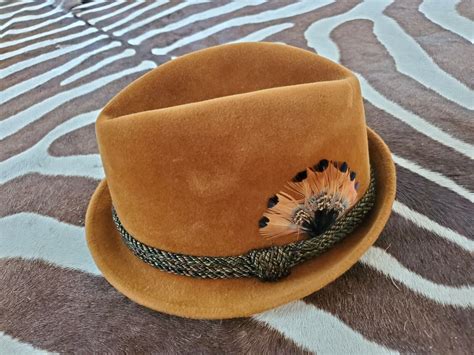 Stetson 3x Beaver Felt Hat Caramel Briown Vintage Fed Gem