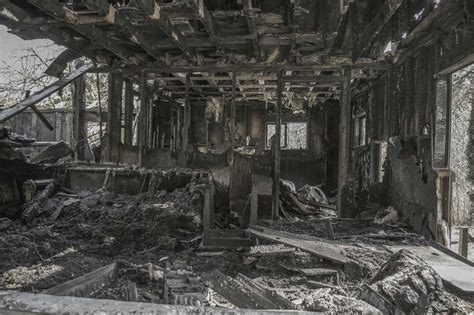Free Photo Burned Down House Burned Damaged Down Free Download