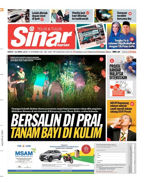 Sabtu | 22 mei 2021. Berita Sinar Harian Terkini Malaysia