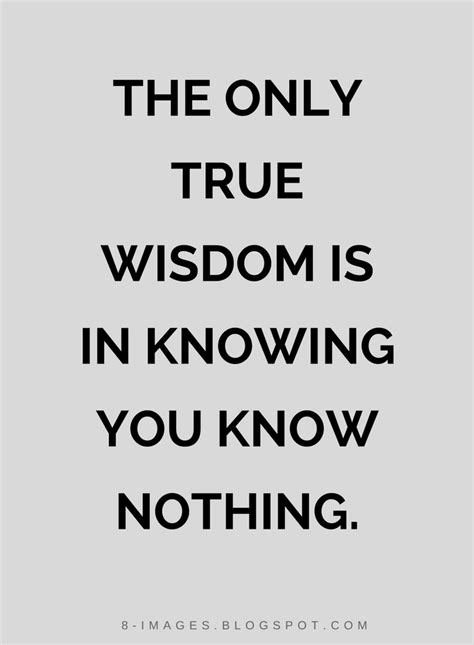 The Only True Wisdom Is In Knowing You Know Nothing Quotes Quotes