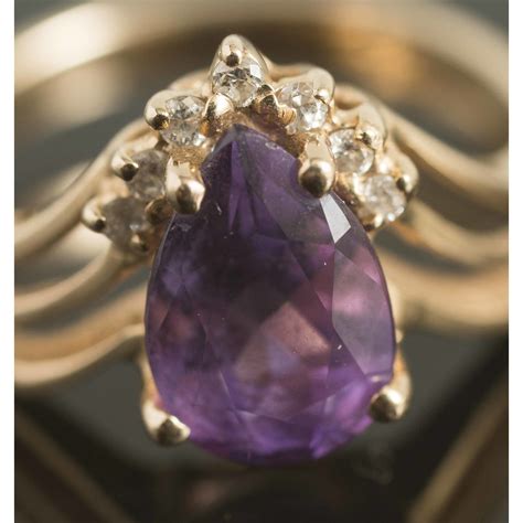 Amethyst 14k Gold Ring Witherells Auction House