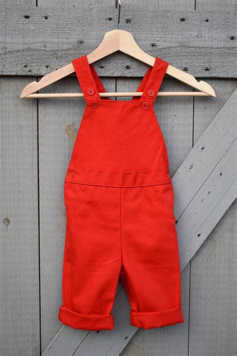 Kids Conrado Lily Overalls Canvas Red Garmentory