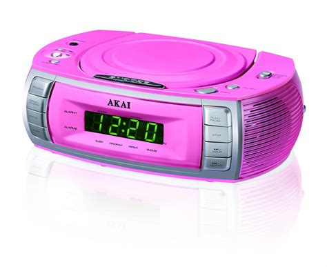 Akai Arc120pk Clock Radiocd Player Pink Uk Audio And Hifi