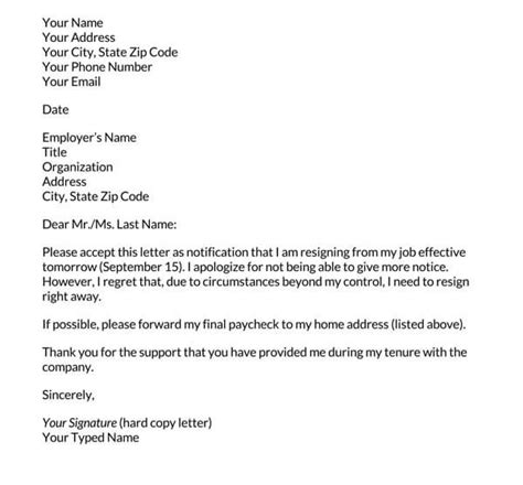 How To Write A Resignation Letter 64 Sample Templates