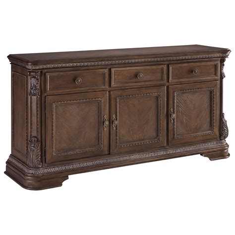 There are countless options for dining room storage. Signature Design by Ashley Charmond Traditional Dining ...