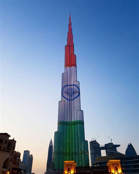 Burj khalifa, dubai, united arab emirates. Burj Khalifa Lights Up with Indian Tricolour as PM ...
