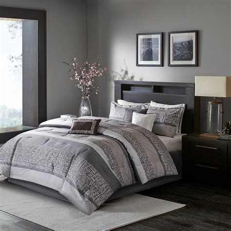 It has all the pieces you need for a full bedding set with a gentle. New Queen Size Rhapsody 7 Piece Comforter Set Grey Brown ...