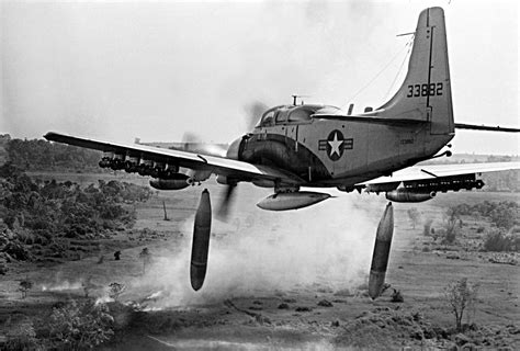 Douglas A 1 Skyraider Dropping Napalm Vietnam A Military Photos
