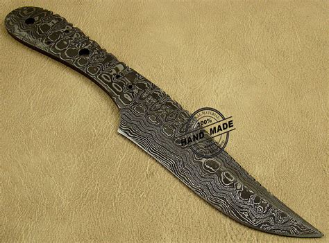 Professional Damascus Blank Blade Knife Custom Handmade Damascus Steel