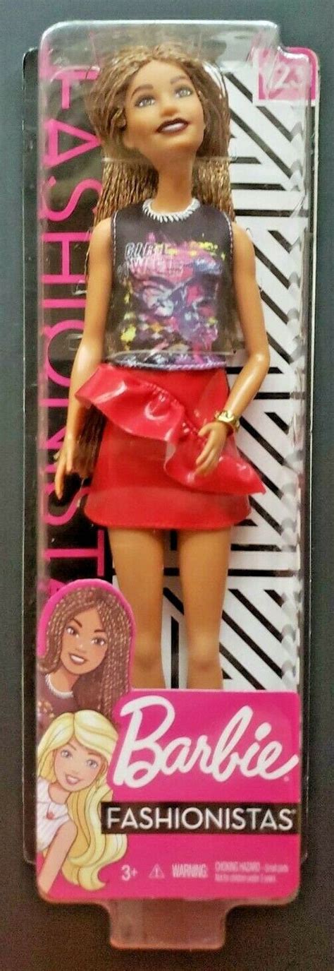 mattel barbie fashionistas doll 123 brunette braids african etsy