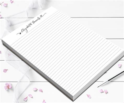 Personalized Notepad Lined Notepad Stationery T Etsy