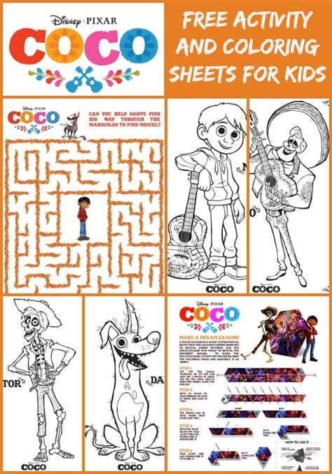 Coco Activity Sheets And More Fun Disney Coloring Pages For Kids