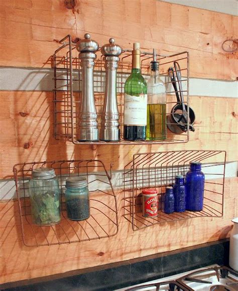 Carolina Country Living House Tour The Kitchen Wire Basket Shelves