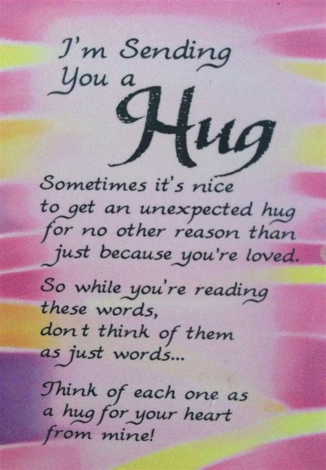 Im Sending You A Hug Best Wishes Pinterest My