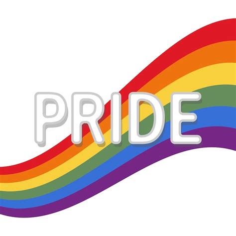 premium vector lgbt flag with pride text rainbow flag vector illustration