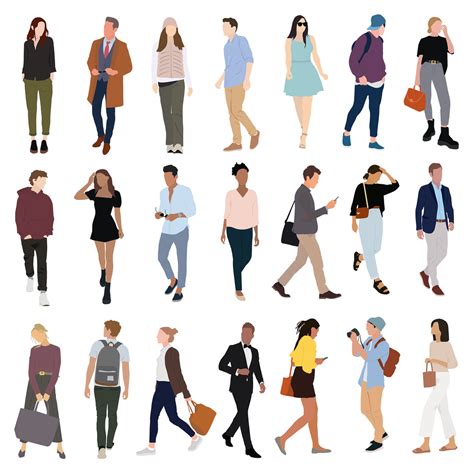 Vector 21 Human Scales | Vector illustration people, People illustration, People cutout