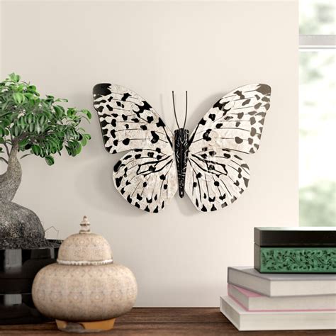 Bloomsbury Market Contemporary Butterfly Metal Wall Decor