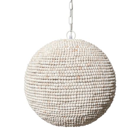 Wood Beaded Globe Light In 2020 Beaded Chandelier Globe Lights