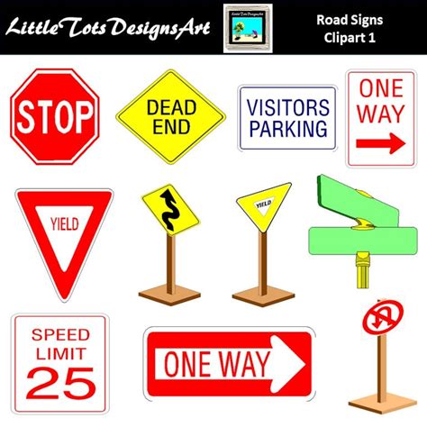 Traffic Signs Clipart Traffic Clip Art Road Signs Clipart Etsy