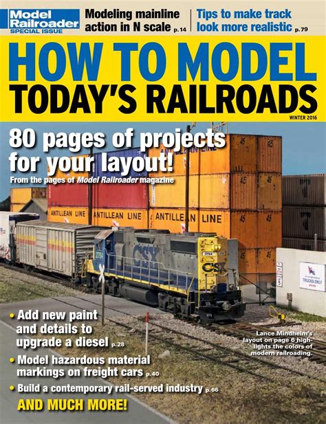 How to model today's railroads winter 2016 | Model railroad, Model train layouts, Model trains
