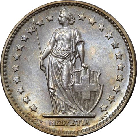 2 Francs Helvetia Debout Cupronickel Suisse 1848 Présent Numista