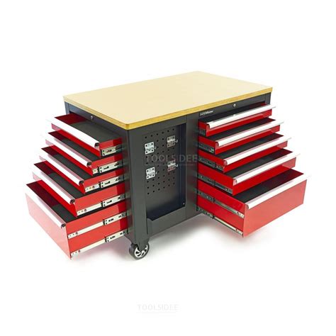 Hbm Mobile Workstation Workbench Tool Trolley With Drawers And