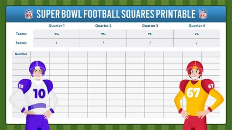 10 Best Super Bowl Football Squares Printable Pdf For Free At Printablee