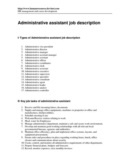 How do i know if i need an admin? medical office assistant job description resume duti… | Administrative assistant job description ...