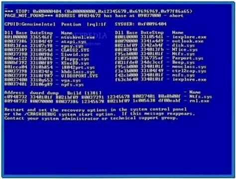 Blue Screen Of Death Screensaver Windows Xp Download Screensaversbiz