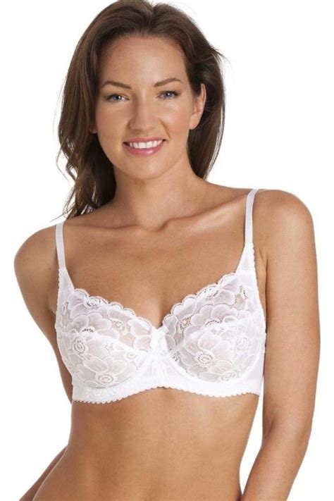underwired floral lace full cup bra
