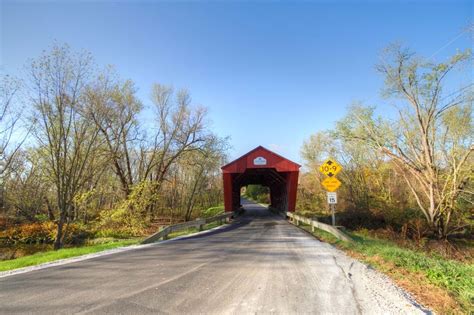 The Cooley Covered Bridge Is A Covered Bridge That Carries Elm Street
