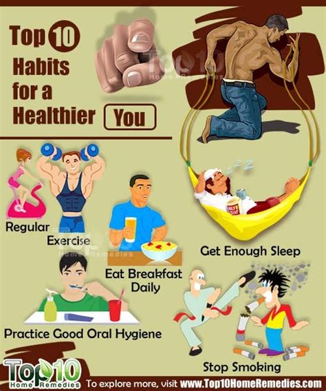 Top 10 Habits For A Healthier You Top 10 Home Remedies