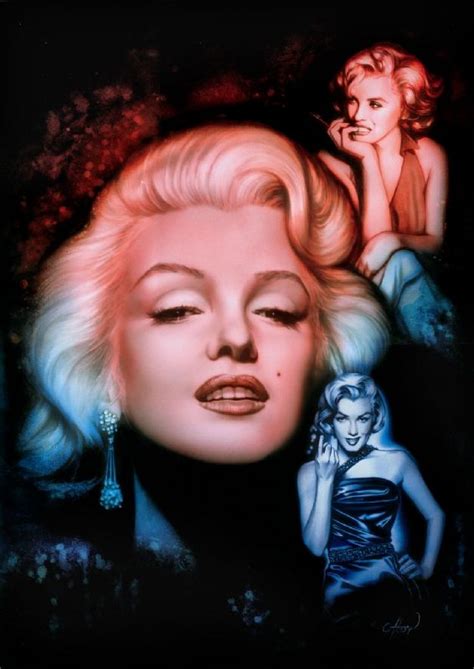 Marilyn Monroe Mixed Media On Cardboard 20 X 28 Inches In Claudio Aboy