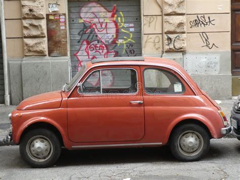 Fiat 500 Samoch d Boczny Widok Fotografia Editorial Obraz złożonej z