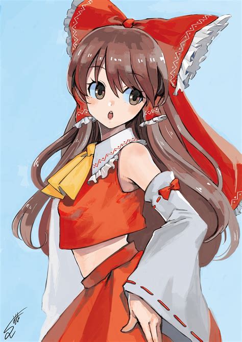 Hakurei Reimu Touhou Drawn By Sumomo Danbooru