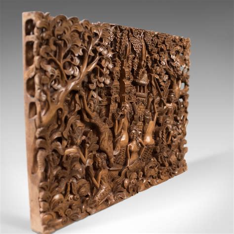 Antiques Atlas - Balinese Carved Wall Panel, Mid-Century Decorative